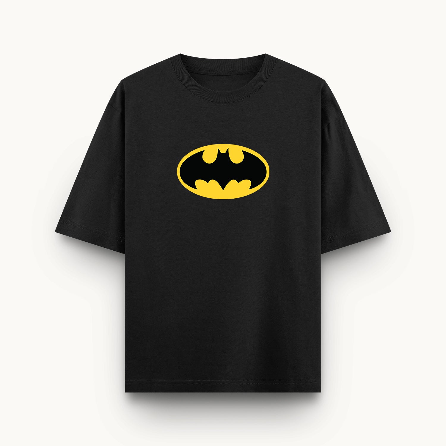 240 GSM Black Tshirt with Batman design in front
