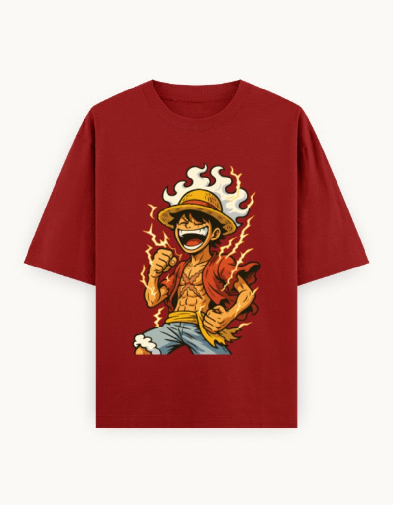 Luffy oversized t-shirt One Piece anime – Skullmask India