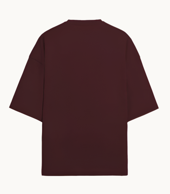 Solids : Wine Maroon Baggy T-Shirt