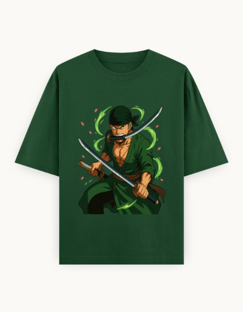 Zoro oversized t-shirt One Piece design – Skullmask India