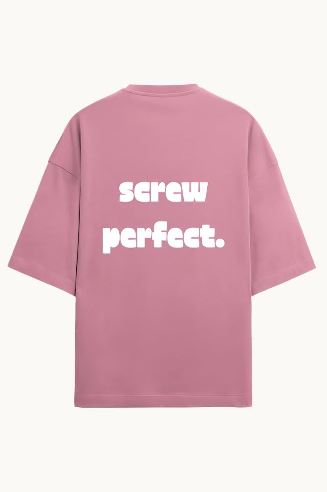 Back view of the Screw Perfect Baggy Tee, illustrating the relaxed fit and comfortable design-SKULLMASK